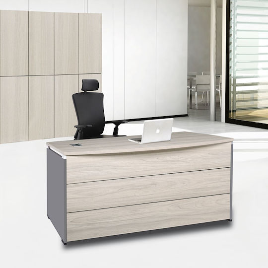 Professional Office Progress Wooden Elm / Grey 180x80x75cm