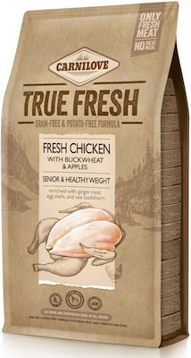 Carnilove True Fresh 11.4kg Trockenfutter ohne Getreide für ältere Hunde mit Huhn