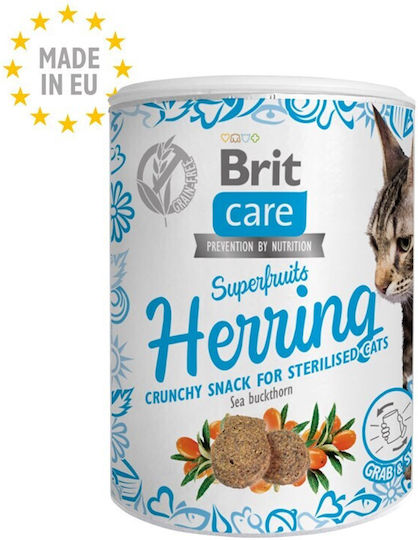 Brit Care Superfruit Treats Herring For Adult Cats 100gr