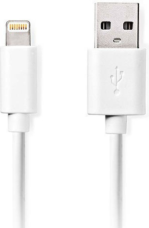 Nedis 233-2479 USB-A to Lightning Cable 12W Λευκό 2m (CCGL39300WT20)