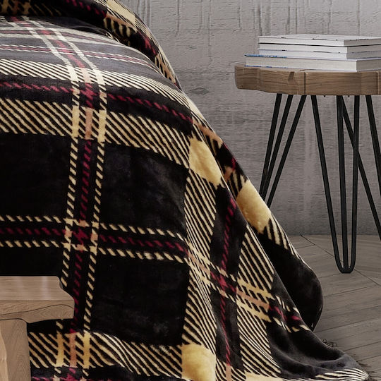 Kocoon Olivia Velvet Single Blanket 160x220cm Brown