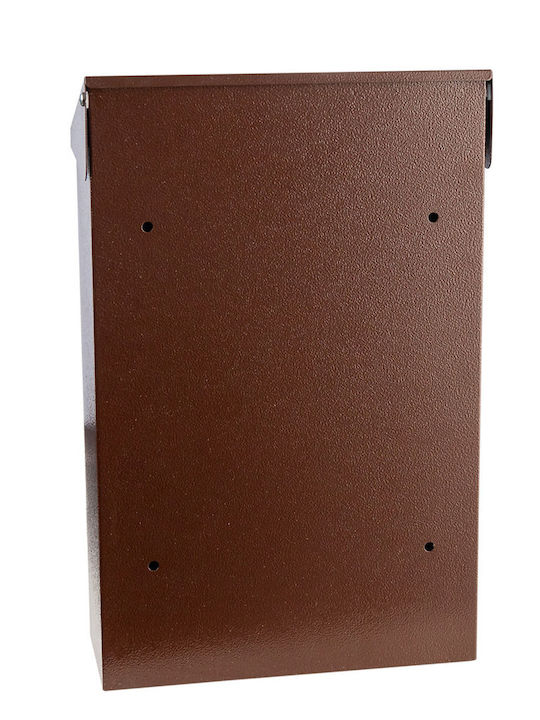 Apartment Building Mailbox Inox in Brown Color 23.5x36x36cm