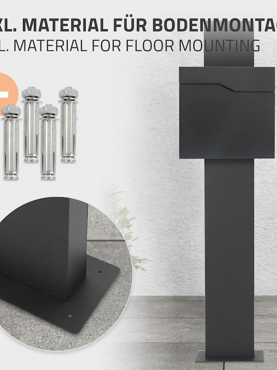 ML-Design Външна пощенска кутия Inox в Сив цвят 37x37x11см