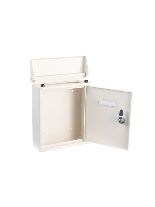 Cutie Poștală pentru Bloc Inox în Culoarea Alb 20x6.5x25.5cm