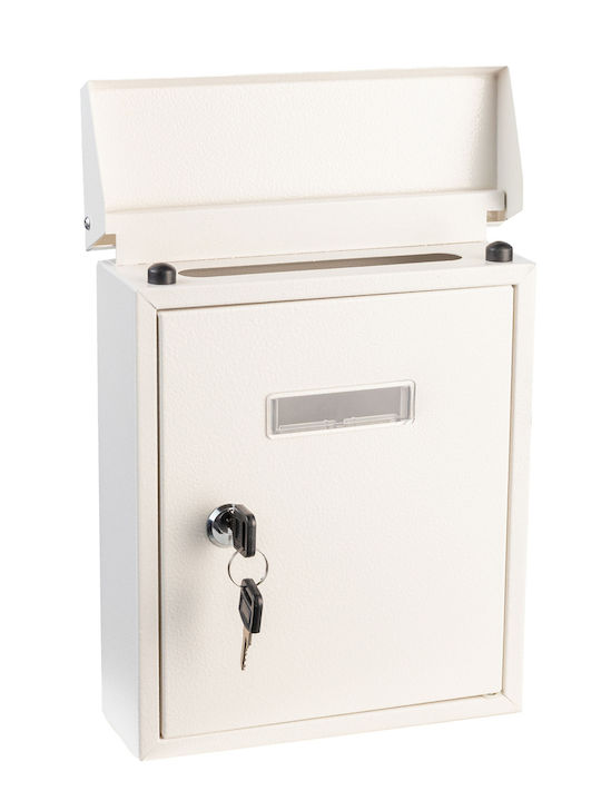 Cutie Poștală pentru Bloc Inox în Culoarea Alb 20x6.5x25.5cm