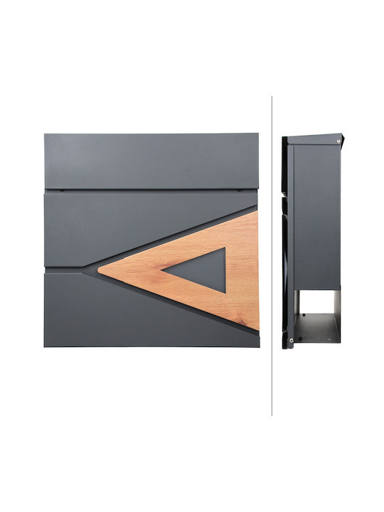ML-Design Γραμματοκιβώτιο Εξωτερικού Χώρου Inox σε Γκρι Χρώμα 37x36.5x11cm ML-Design Γραμματοκιβώτιο Εξωτερικού Χώρου Inox σε Γκρι Χρώμα 37x36.5x11cm