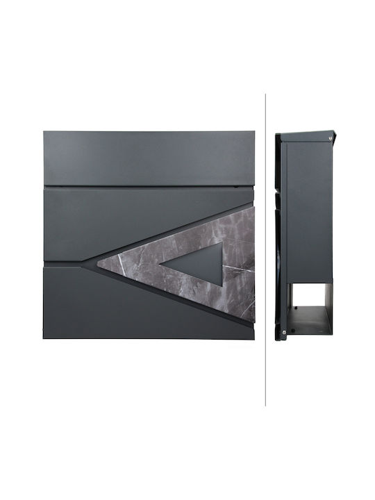 ML-Design Γραμματοκιβώτιο Μεταλλικό σε Γκρι Χρώμα 37x36.5x11cm ML-Design Γραμματοκιβώτιο Μεταλλικό σε Γκρι Χρώμα 37x36.5x11cm