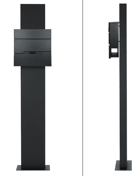 ML-Design Външна Пощенска Кутия Inox в Сив Цвят 37x11x36.5см
