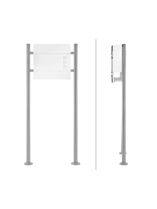 ECD Germany Външна Пощенска Кутия Inox в Розов Цвят 23x17см