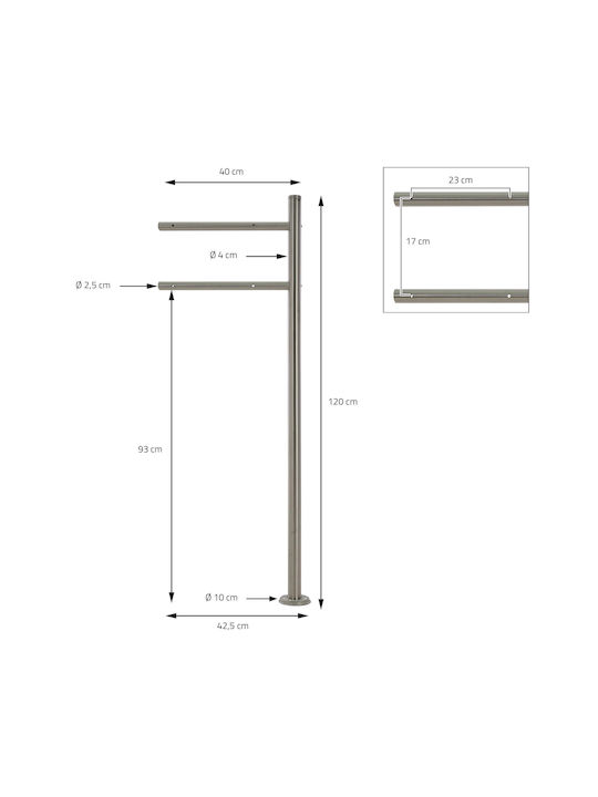 ML-Design Außenbereich Briefkasten Inox in Gray Farbe 37x37x11cm