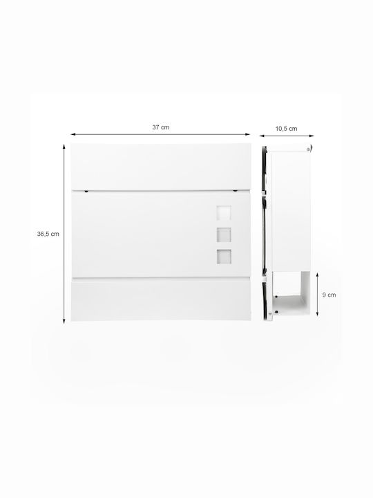 ECD Germany Външна Пощенска Кутия Inox в Розов Цвят 23x17см