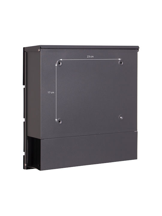 ML-Design Външна Пощенска Кутия Металик в Сив Цвят 37x36.5x11см