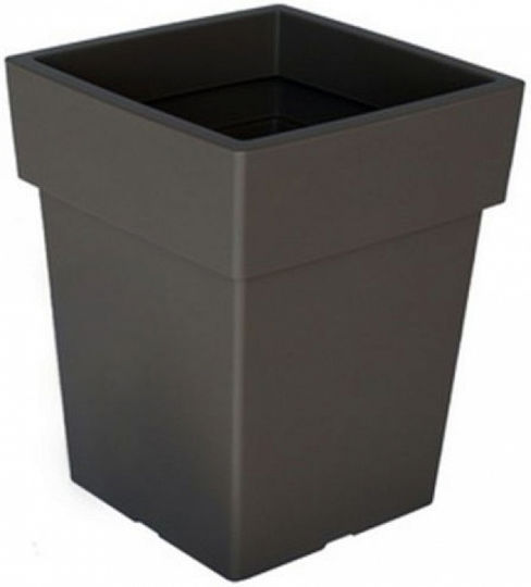 Viomes Linea Ghiveci Plastic Cărbune de lemn 27x27x34cm.