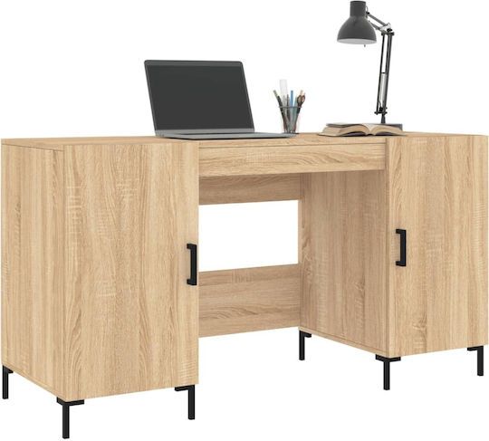 Schreibtisch Holz Beige 140x50x75cm