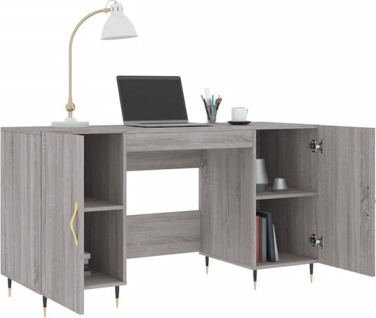 Birou de Lemn Gri 140x50x75cm