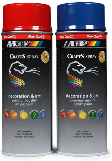 Motip Dupli Spray Farbe Crafts Acryl mit Glänzend Effekt Enzianblau RAL 5010 400ml