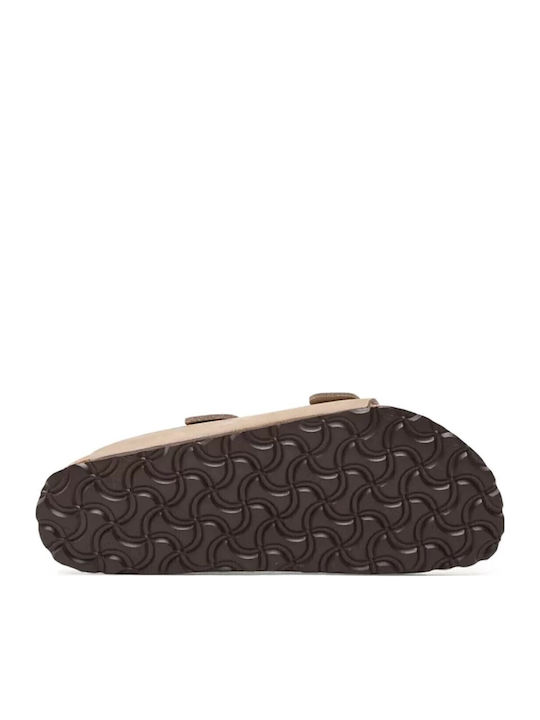 Arizona Soft Footbed Oiled Leather Men's Sandals Tabacco Brown Narrow Fit