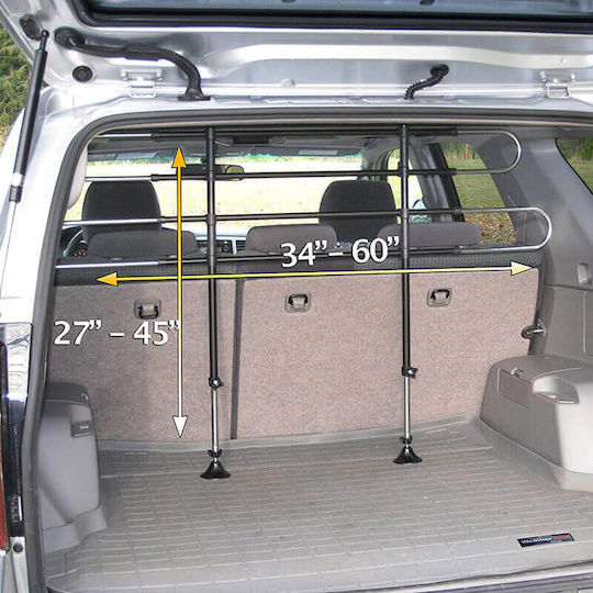 Auto Gs Divider Car for Dog 85-140x60-110cm Black