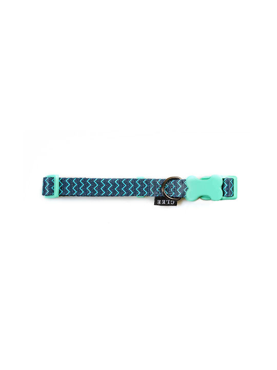 Glee Zig Zag Dog Collar in Green Color Small 20mm x 40 - 55cm