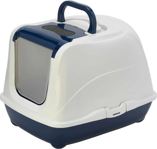 Moderna Flip Cat Large Τουαλέτα Γάτας Κλειστή Μπλε Μ50 x Π37 x Υ39cm
