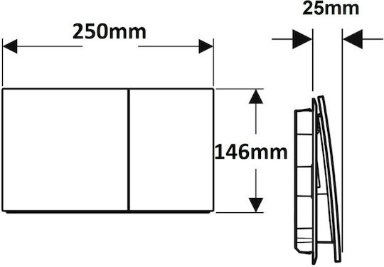 Geberit Sigma 70 Πλακέτα για Καζανάκια Διπλής Λειτουργίας