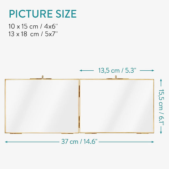 Navaris Metallic Photo Frame with Bronze Frame