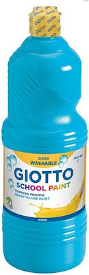 Giotto School Paint Tempera Colour Paint Bottle 500ml Light Blue