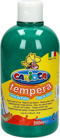 Carioca Tempera Tempera Colour Paint Bottle 500ml Green