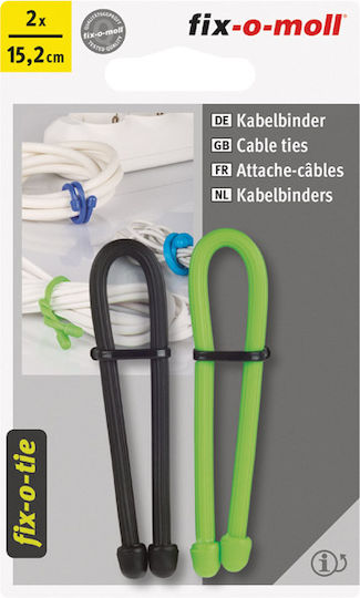 Suki Plastic Cable Ties 152mm In Multicolour Colour 2 Pieces 3562863