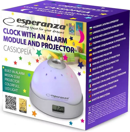 Esperanza Масов Дигитален Часовник LED с Будилник Сив EHC001