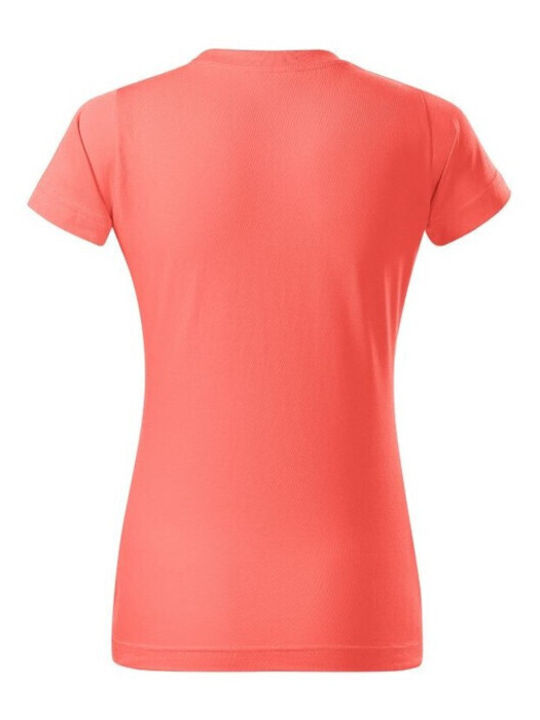 Malfini Basic Γυναικείο Διαφημιστικό T-shirt Κοντομάνικο σε Ροζ Χρώμα
