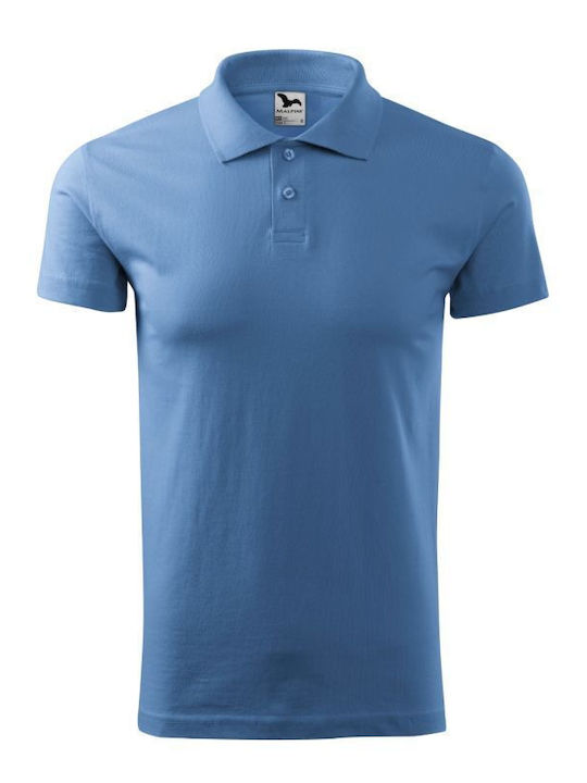 Malfini Men's Short Sleeve Promotional Blouse Blue