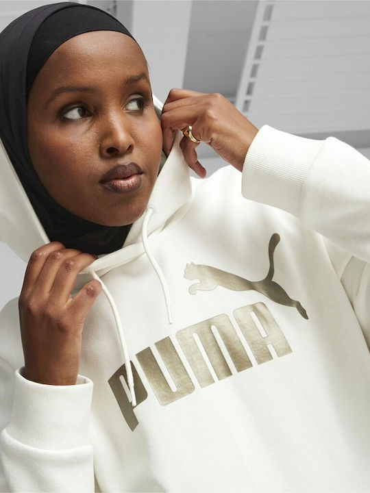 Logo Women's Sweatshirt Hooded White