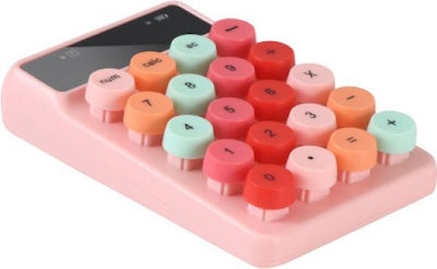 Alcatroz Jellybean Num A3 Ασύρματο Bluetooth Αριθμητικό Πληκτρολόγιο Crayon Pink