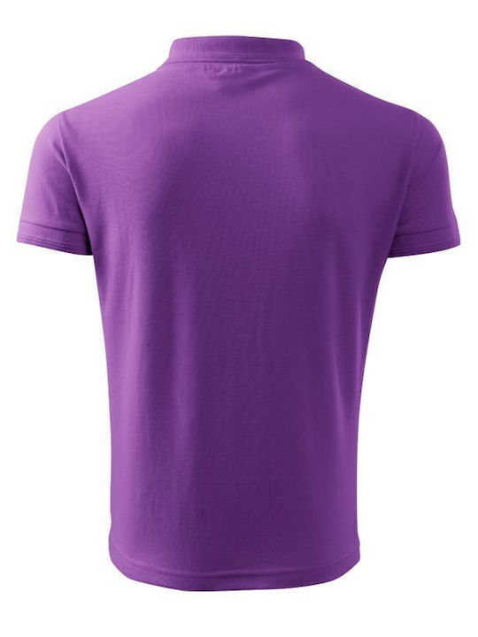 Malfini Ανδρικό Διαφημιστικό T-shirt Κοντομάνικο σε Μωβ Χρώμα