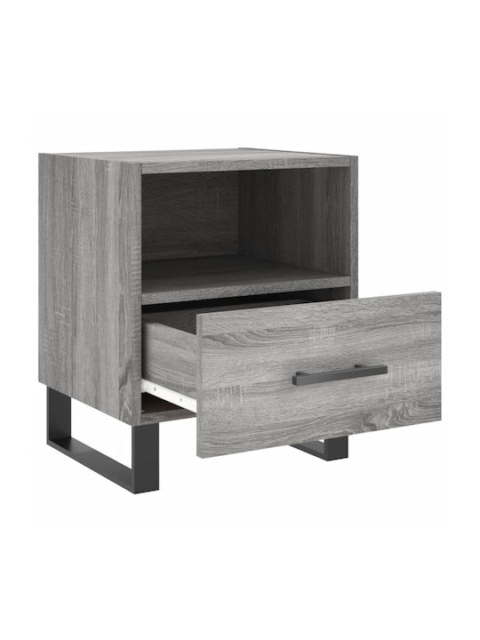 Wooden Bedside Table Gray 40x35x47.5cm