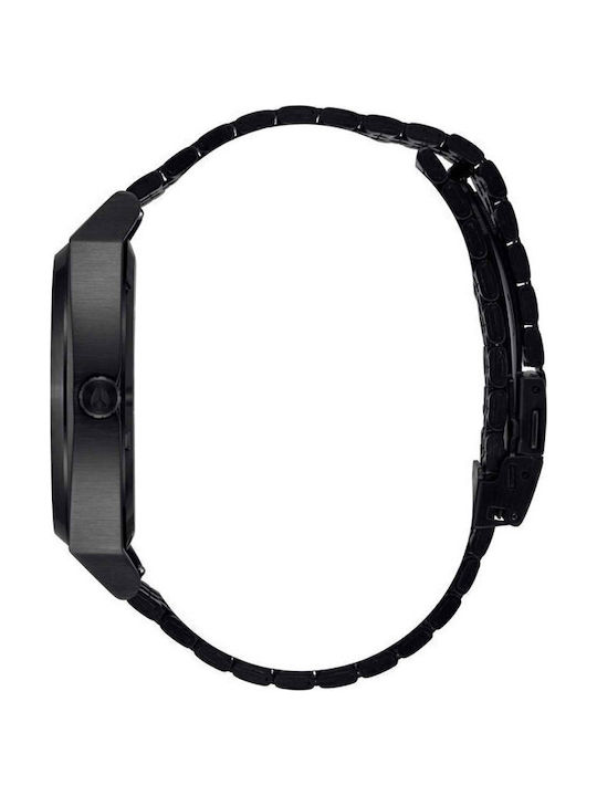 Nixon Time Teller Herrenuhr 40mm Solar mit Schwarz Metallarmband