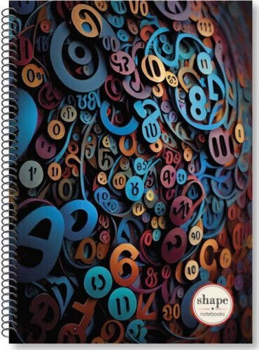 Shape Notebooks Тетрадка Спирала На Райета А4 120 Листове 4 Теми Numbers (Различни Дизайни)