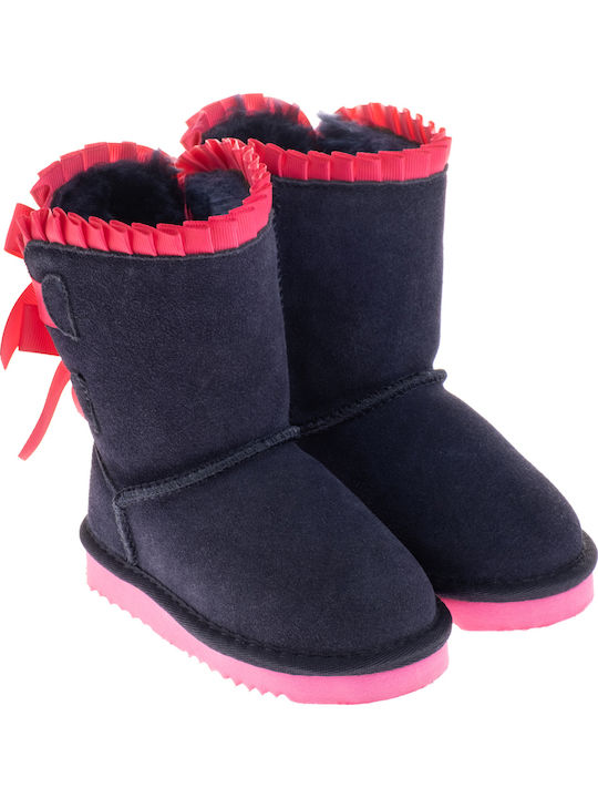 Suede Παιδικές Μπότες Navy Blue / Fuchsia