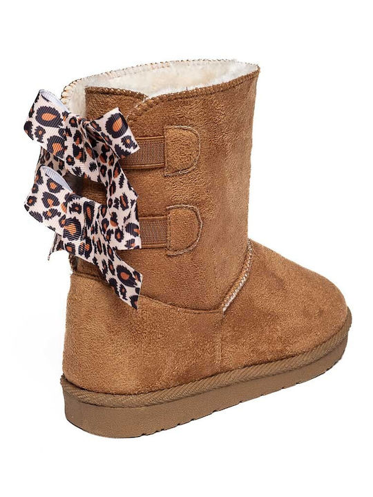 Marikelly Kids Suede Boots Brown