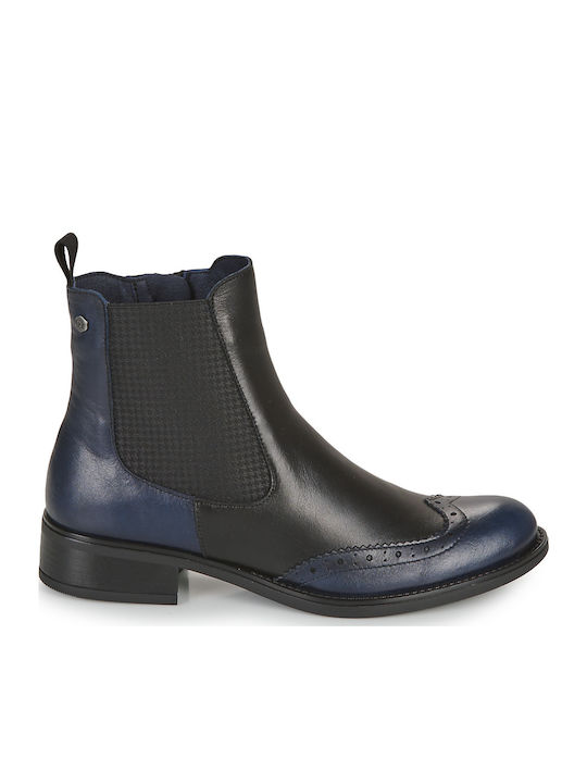 Damen Oxford-Stiefeletten Marineblau