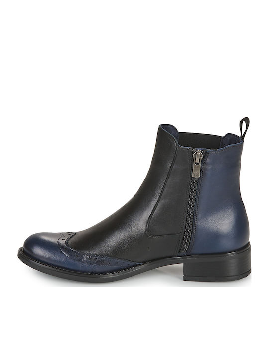 Damen Oxford-Stiefeletten Marineblau