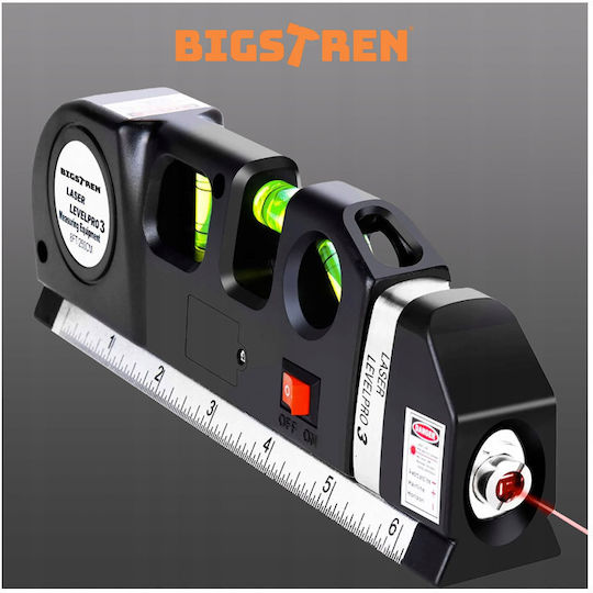 Bigstren 21747 Spirit Level Aluminum 250cm with 3 Eyes