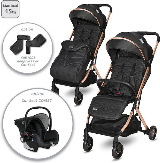 Lorelli Myla Καρότσι Μωρού Kατάλληλο για Nεογέννητο Tropican Black 6.6kg