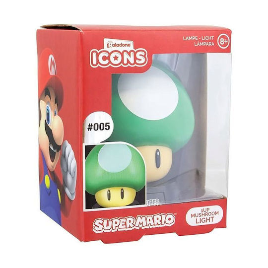 Paladone Kids Decorative Lamp Nintendo Super Mario Mushroom Mini Green