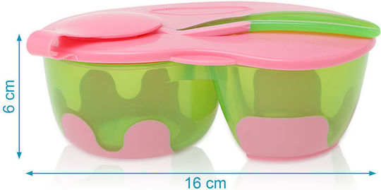 Kiokids Baby Food Container Set made of Plastic Pink 3pcs
