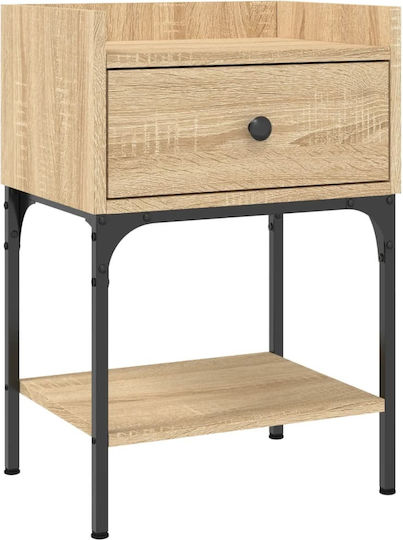 Ξύλινα Bedside Tables with Metallic Legs 2pcs 40.5x31x60cm