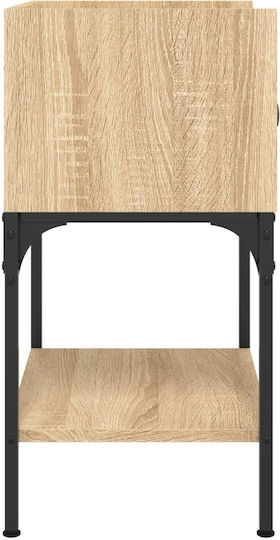 Ξύλινα Bedside Tables with Metallic Legs 2pcs 40.5x31x60cm