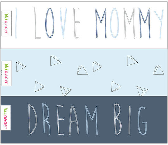 Minene Mommy/Daddy Muslin Swaddle Wraps Blue 75x75cm. 3pcs