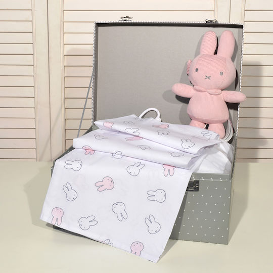 Miffy Kuscheldecke Rosa 80x80cm.